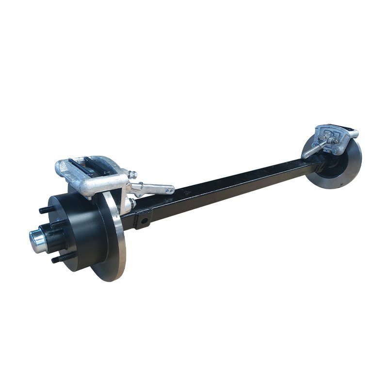 Wholesale Australian Market 1500Kg Disc Brake Hub square Solid Beam 5 Bolt Pcd 4.5" Trailer Axle with Brake Caliper